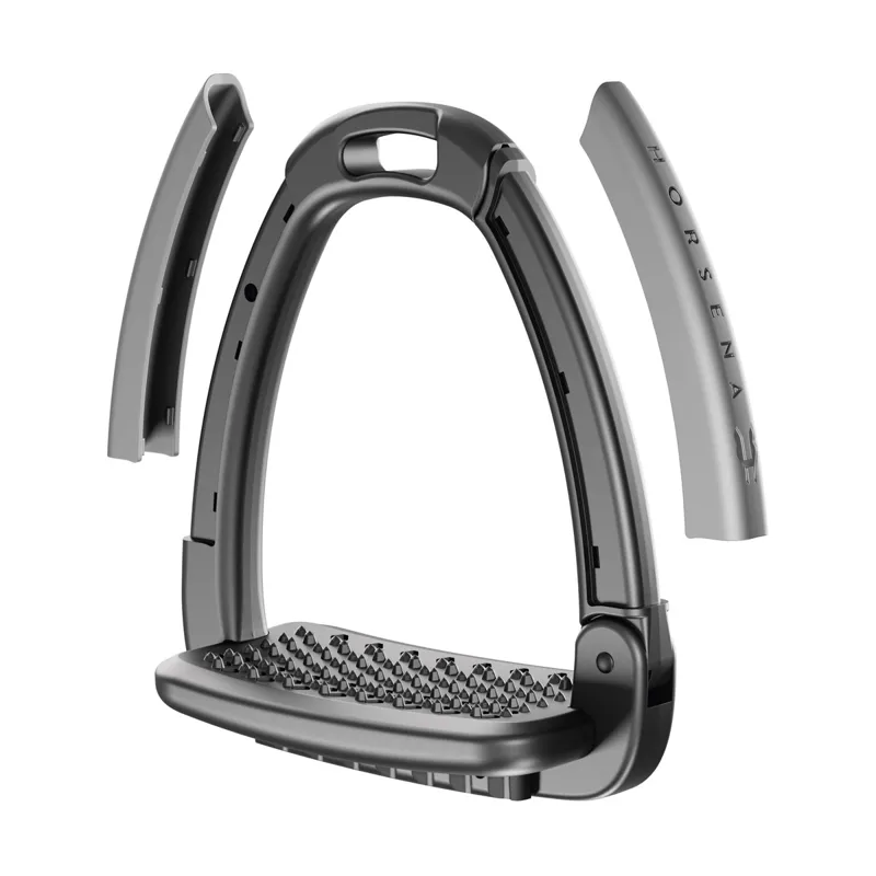 Horsena Swap Stirrup Extra Covers in Pewter Grey-1